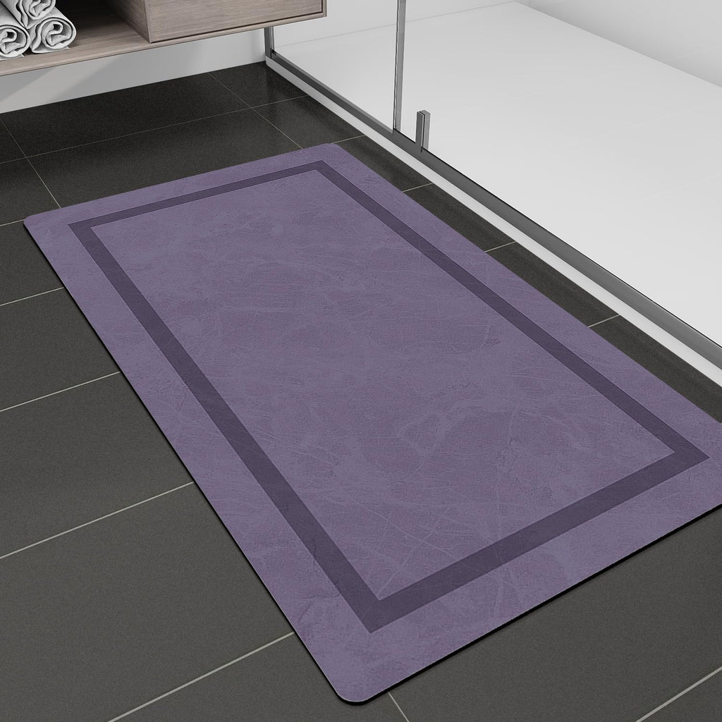 chakme Ultra Thin 30x17 Bathroom Rug - Purple Magic Quick Dry Non-Slip Bath Mat