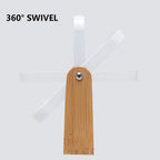 Vanity Makeup Mirror with Natural Bamboo Stand, 8 Inch Double Sided 360 Degree Swivel Magnifying Mirror for Table, Desk, Countertop Shaving Make Up