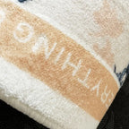 Imitation Cashmere Flower Pattern Bath Rug