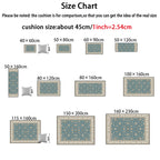 Bohemian Floral Blue Area Rug for Bedroom Decor