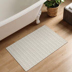 Collive 2x3 Tan Woven Cotton Bathroom Rug - Washable Non-Slip Entryway Doormat